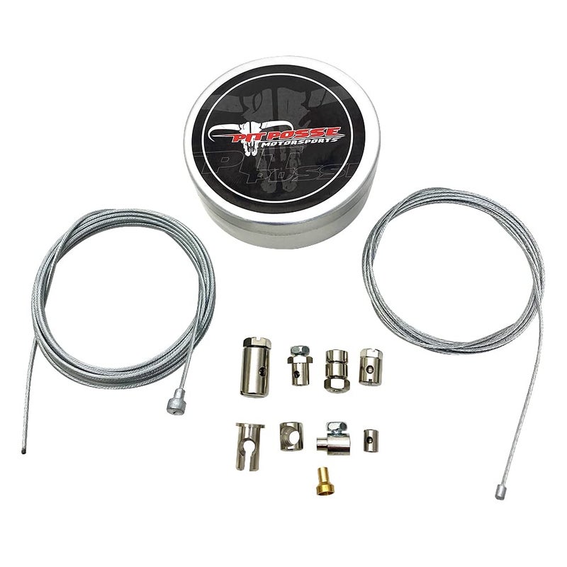 Pit Posse PP3280 Universal Cable Emergency Repair Kit for Motorcycle ATV - Throttle Clutch Brake Cables Included -Compact - 9 Cable Ends - Image 1